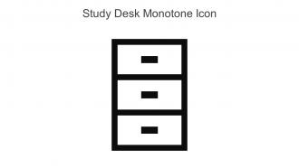Study Desk Monotone Icon In Powerpoint Pptx Png And Editable Eps Format
