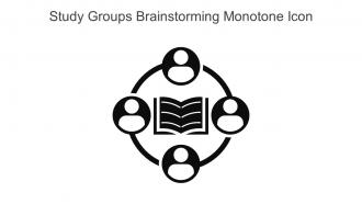Study Groups Brainstorming Monotone Icon In Powerpoint Pptx Png And Editable Eps Format