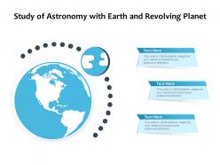 Study of astronomy with earth and revolving planet