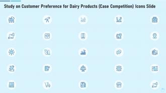 Study on customer preference dairy products case competition icons slide