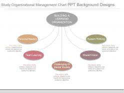 Study organizational management chart ppt background designs