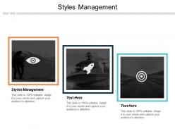 Styles management ppt powerpoint presentation model shapes cpb