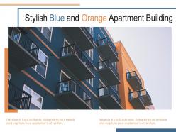 Stylish blue and orange apartment building