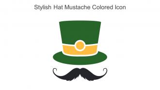 Stylish Hat Mustache Colored Icon In Powerpoint Pptx Png And Editable Eps Format