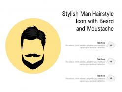 Stylish man hairstyle icon with beard and moustache