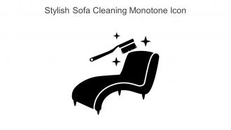 Stylish Sofa Cleaning Monotone Icon In Powerpoint Pptx Png And Editable Eps Format