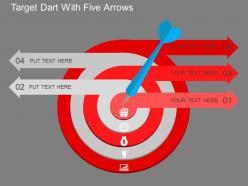 Su target dart with five arrows flat powerpoint design