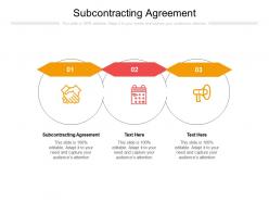 Subcontracting agreement ppt powerpoint presentation summary slide download cpb