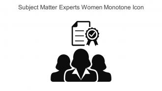 Subject Matter Experts Women Monotone Icon In Powerpoint Pptx Png And Editable Eps Format