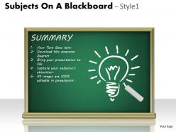 Subjects on a blackboard style 1 ppt 11