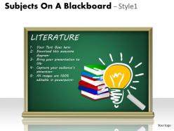 Subjects on a blackboard style 1 ppt 3