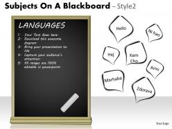 Subjects on a blackboard style 2 ppt 3