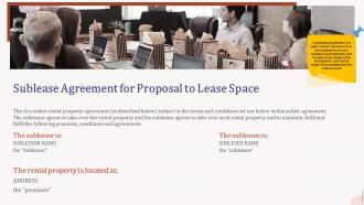 Sublease agreement for proposal to lease space ppt powerpoint presentation file visuals