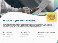 Sublease agreement template slide ppt powerpoint presentation slides styles