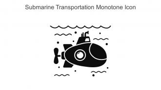 Submarine Transportation Monotone Icon In Powerpoint Pptx Png And Editable Eps Format