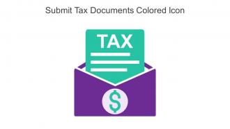 Submit Tax Documents Colored Icon In Powerpoint Pptx Png And Editable Eps Format
