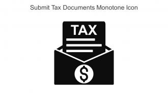 Submit Tax Documents Monotone Icon In Powerpoint Pptx Png And Editable Eps Format