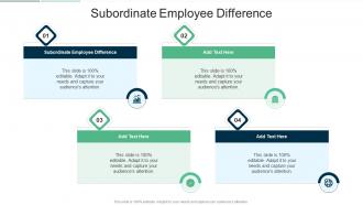 Subordinate Employee Difference In Powerpoint And Google Slides Cpb
