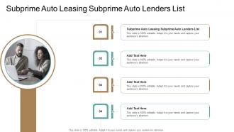 Subprime Auto Leasing Subprime Auto Lenders List  In Powerpoint And Google Slides Cpb