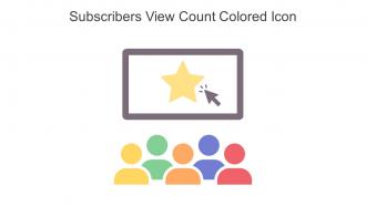 Subscribers View Count Colored Icon In Powerpoint Pptx Png And Editable Eps Format