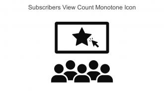 Subscribers View Count Monotone Icon In Powerpoint Pptx Png And Editable Eps Format