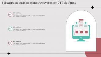 Subscription Business Plan Strategy Icon For Ott Platforms