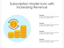 Subscription model icon with increasing revenue