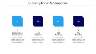 Subscriptions Redemptions Ppt Powerpoint Presentation Outline Vector Cpb