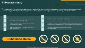 Substance Abuse Employee Handbook Template Ppt Portfolio Graphics Tutorials