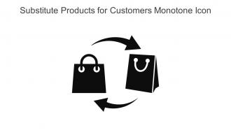 Substitute Products For Customers Monotone Icon In Powerpoint Pptx Png And Editable Eps Format