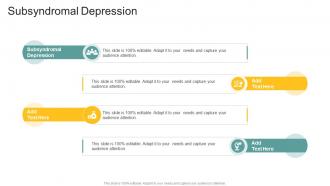Subsyndromal Depression In Powerpoint And Google Slides Cpb