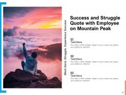 Success And Struggle Employee Growth Dollar Pushing Mountain Determination