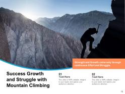 Success And Struggle Employee Growth Dollar Pushing Mountain Determination