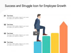 Success and struggle icon for employee growth