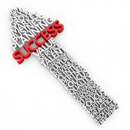 Success arrow graphic to show business growth stock photo