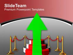 Success arrow on podium winner powerpoint templates ppt themes and graphics 0313
