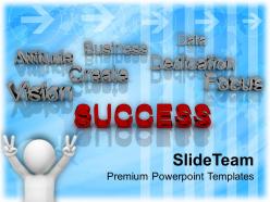Success at forefront business concept powerpoint templates ppt themes and graphics 0113