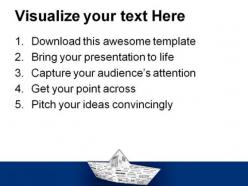 Success boat metaphor powerpoint templates and powerpoint backgrounds 0811