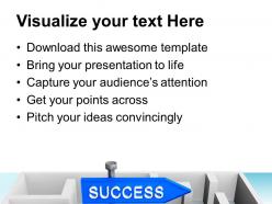Success concept with labyrinth path powerpoint templates ppt themes and graphics 0113