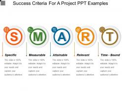 Success Criteria For A Project Ppt Examples
