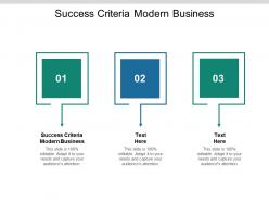 Success criteria modern business ppt powerpoint presentation gallery background image cpb