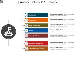 Success criteria ppt sample