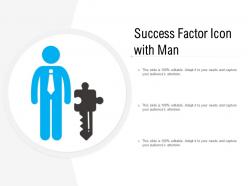 Success factor icon with man