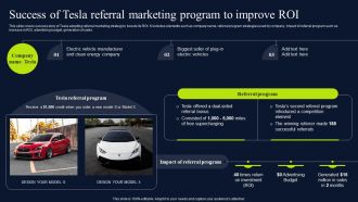 Success Of Tesla Referral Marketing Referral Marketing Promotional Techniques MKT SS V