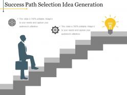 Success path selection idea generation powerpoint shapes