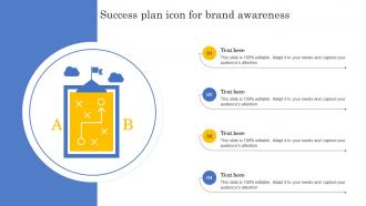 Success Plan Icon For Brand Awareness