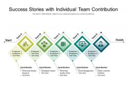 Success stories with individual team contribution