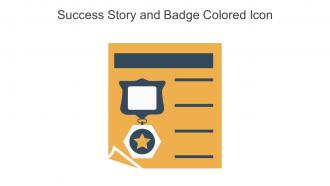 Success Story And Badge Colored Icon In Powerpoint Pptx Png And Editable Eps Format