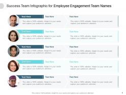 Success team for employee engagement team names infographic template