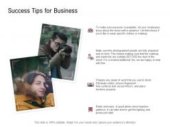Success tips for business ppt powerpoint presentation portfolio diagrams